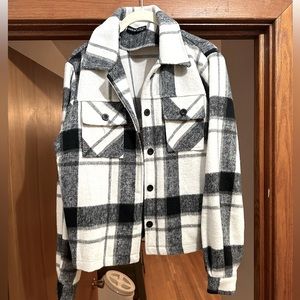 SHEIN L Plaid Jacket